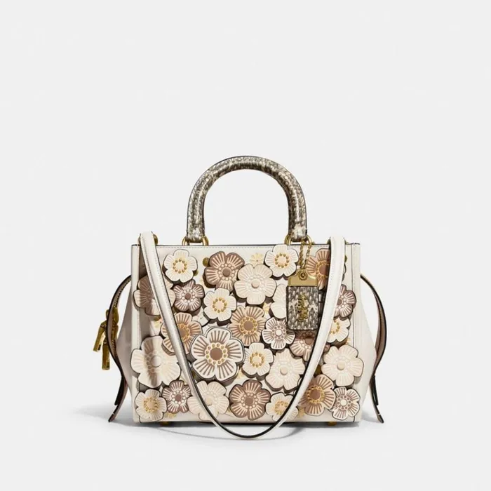 Women Totes and Carryalls Coach Rogue 25 In Colorblock With Tea Rose And Snakeskin Detail Brasschalk Multi Women Totes and Carryalls Coach Rogue 25 In Colorblock With Tea Rose And Snakeskin Detail Brasschalk Multi