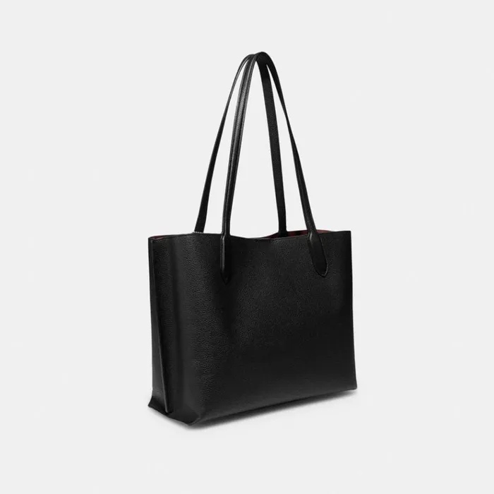 Women Totes and Carryalls Coach Willow Tote Silverblack Women Totes and Carryalls Coach Willow Tote Silverblack