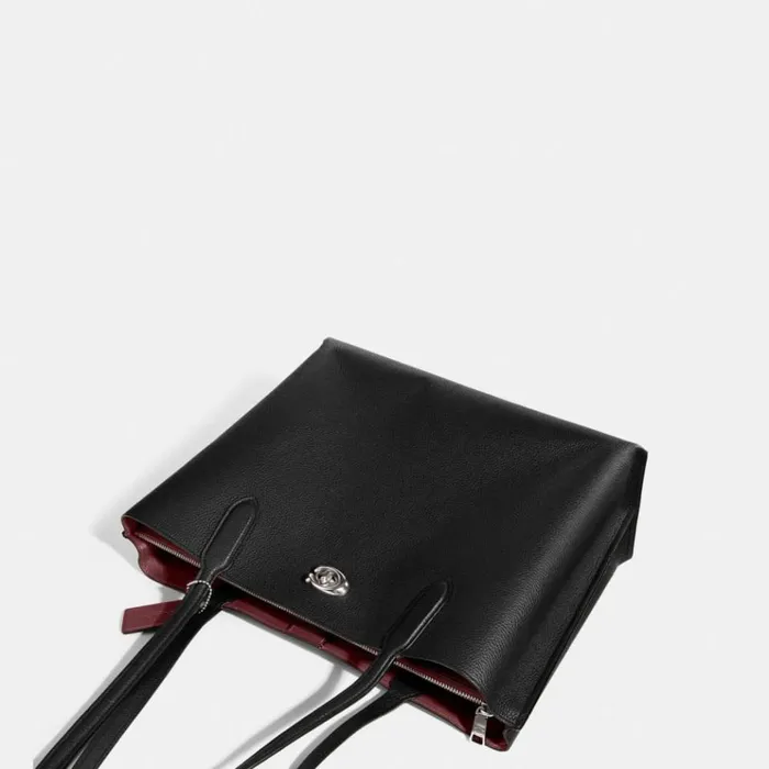 Women Totes and Carryalls Coach Willow Tote Silverblack Women Totes and Carryalls Coach Willow Tote Silverblack