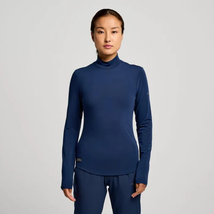 Women Triumph Long Sleeve Navy Saucony Tops