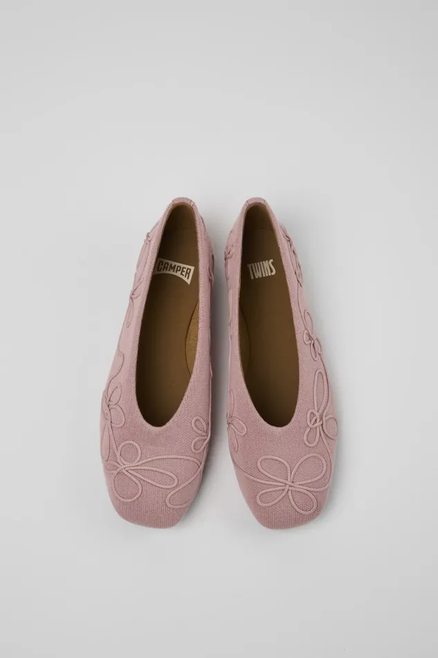 Women Twins Pink Textile Ballerinas Camper Ballerinas Women Twins Pink Textile Ballerinas Camper Ballerinas