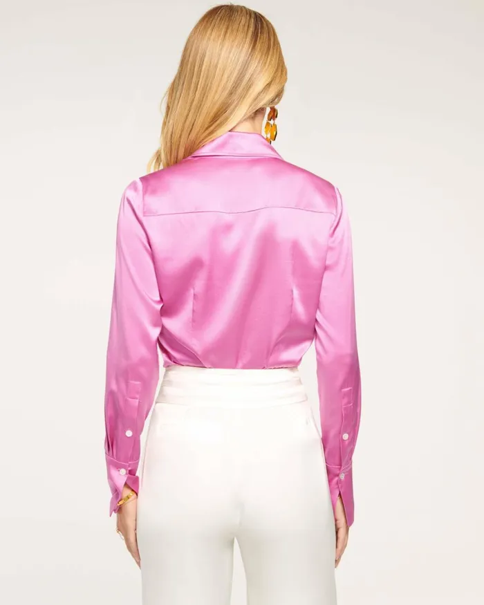 Women Victoria Button Down Blouse Electric Pink Ramy Brook Tops Women Victoria Button Down Blouse Electric Pink Ramy Brook Tops