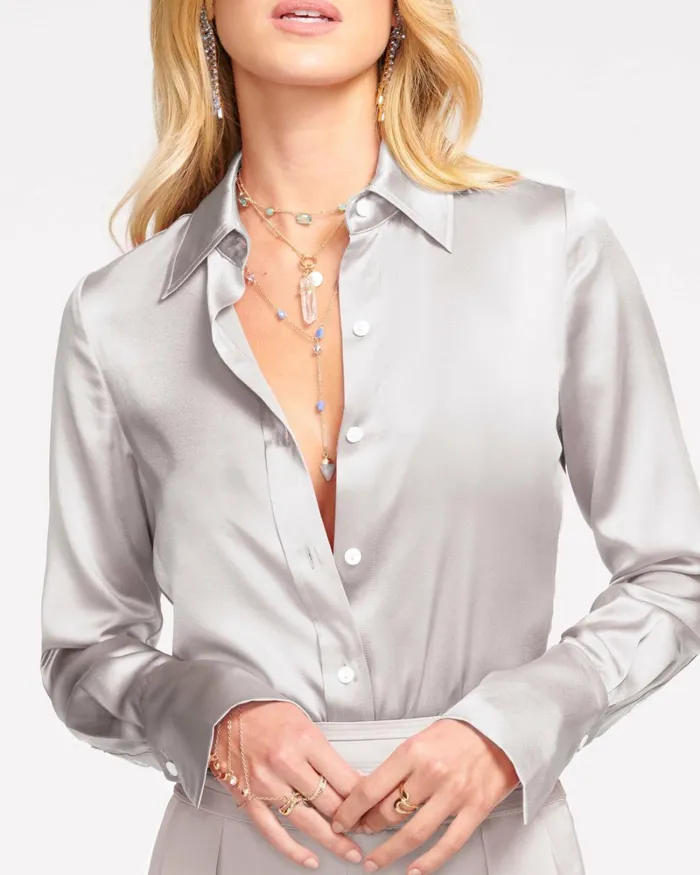 Women Victoria Button Down Blouse Electric Pink Ramy Brook Tops Women Victoria Button Down Blouse Electric Pink Ramy Brook Tops