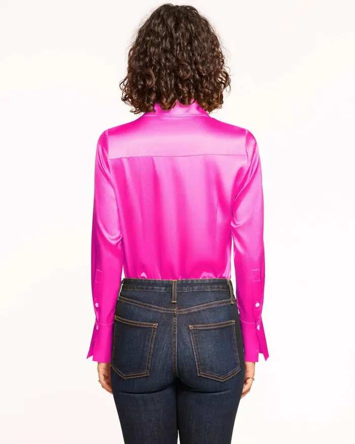 Women Victoria Button Down Blouse Electric Pink Ramy Brook Tops Women Victoria Button Down Blouse Electric Pink Ramy Brook Tops