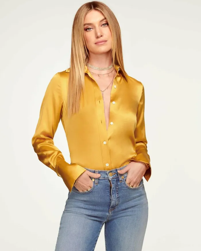 Women Victoria Button Down Blouse Electric Pink Ramy Brook Tops Women Victoria Button Down Blouse Electric Pink Ramy Brook Tops
