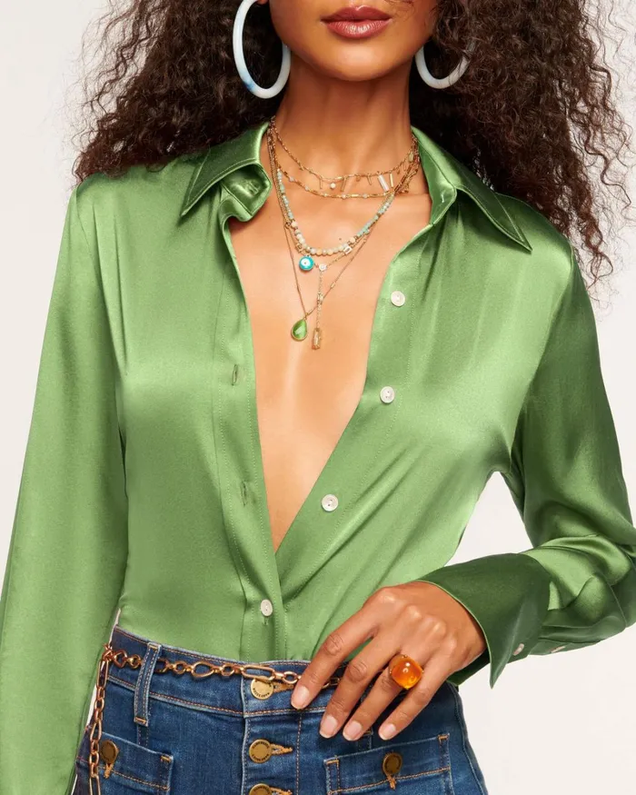 Women Victoria Button Down Blouse Electric Pink Ramy Brook Tops Women Victoria Button Down Blouse Electric Pink Ramy Brook Tops