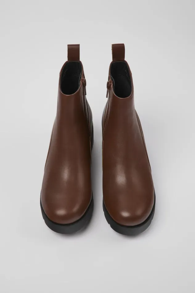 Women Wanda Brown Zip Ankle Boot Camper Ankle Boots Women Wanda Brown Zip Ankle Boot Camper Ankle Boots
