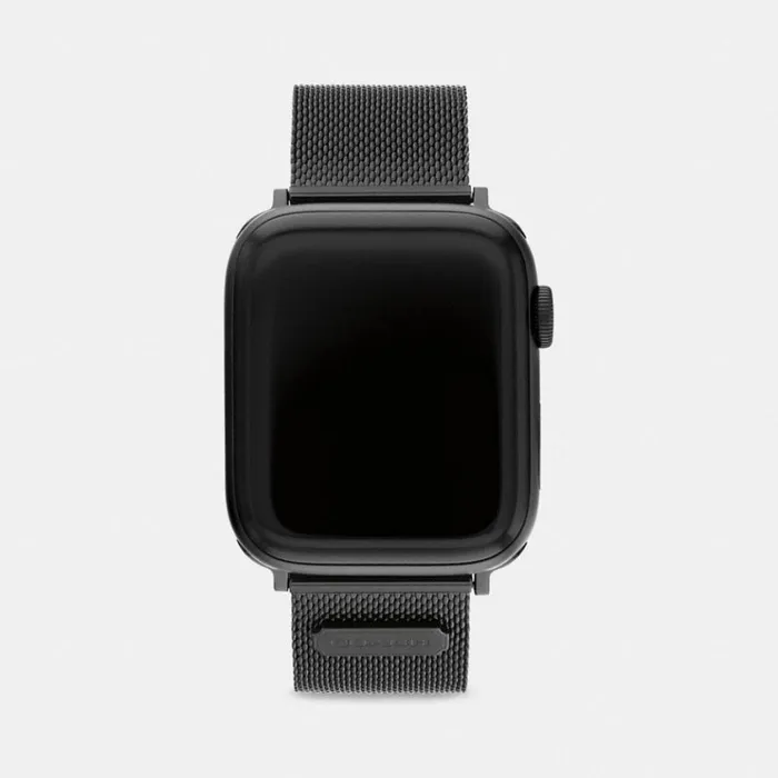 Women Watches Coach Apple Watch Strap 42 Mm And 44 Mm Black