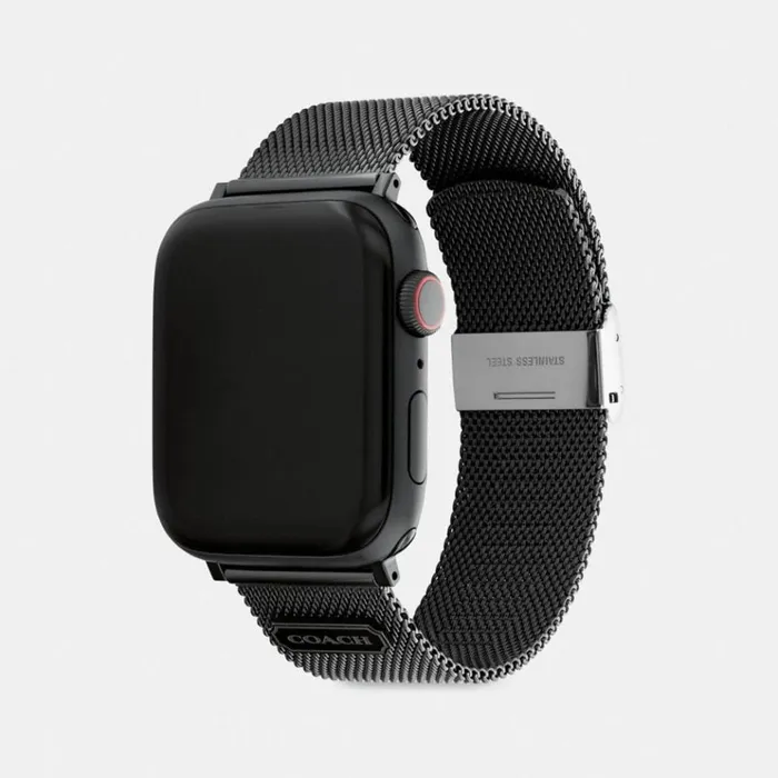 Women Watches Coach Apple Watch Strap 42 Mm And 44 Mm Black