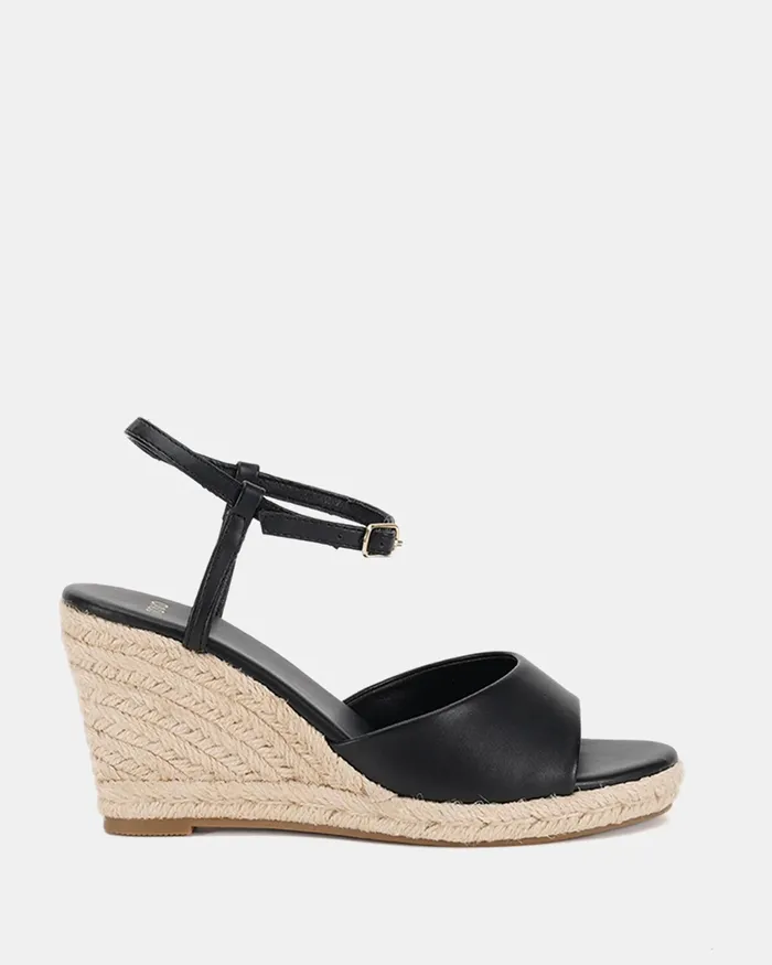 Women Wedges NOVO Shoes WELLS BLACK