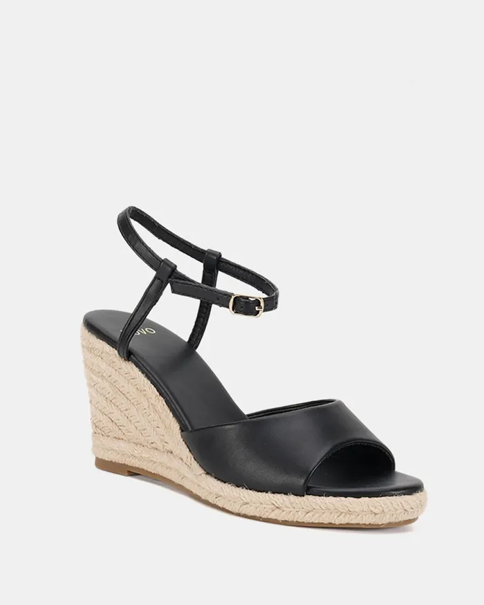 Women Wedges NOVO Shoes WELLS BLACK