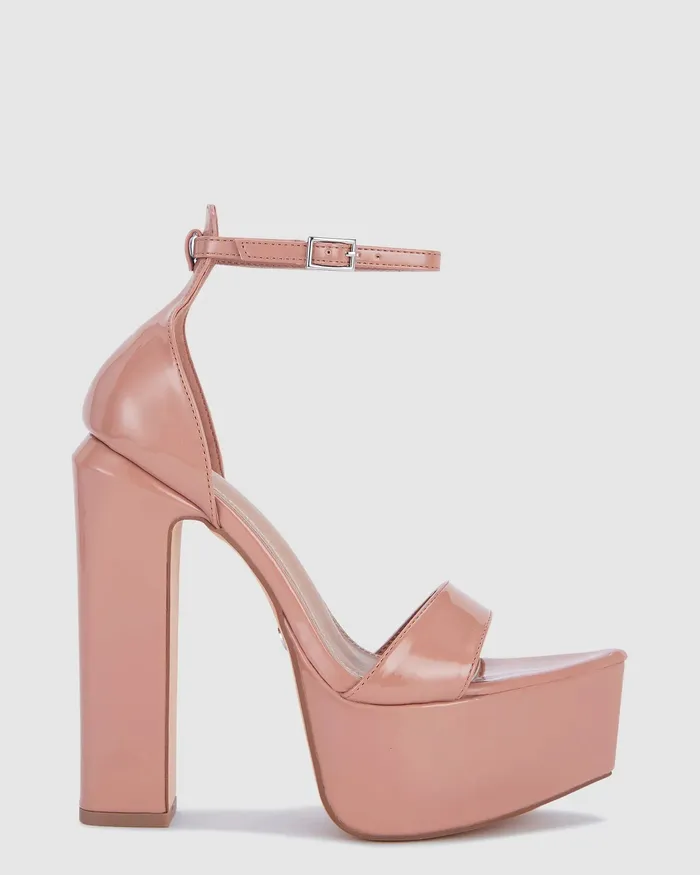 Women ZWINNY NUDE PATENT Platforms NOVO Shoes