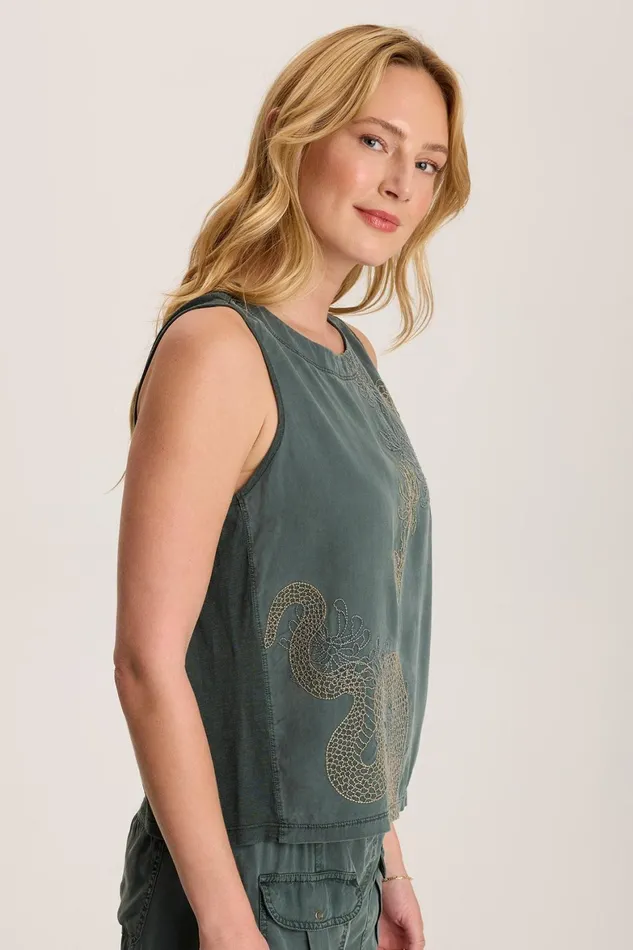 XCVI Quan Twill Embroidered Tank Women Tanks